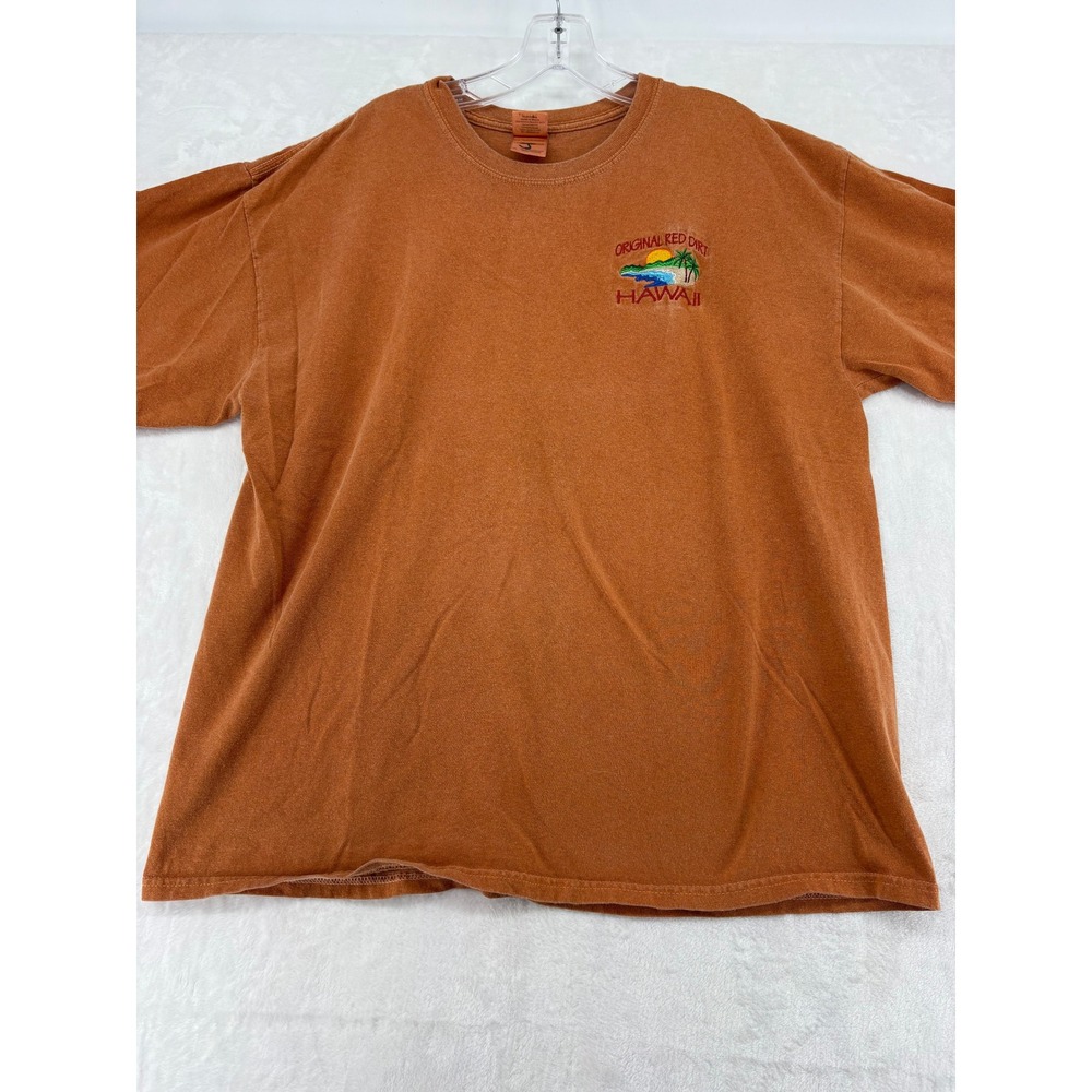 Gildan T Shirt Womens XL Original Red Dirt Hawaii Graphic Tee Orange Cotton 6562